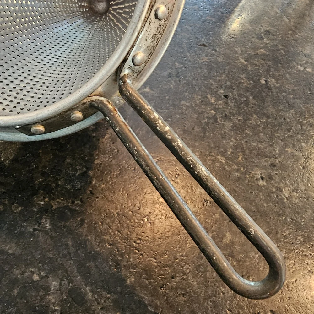 Vintage '50s Wear Ever No. 8 aluminum conical canning sieve